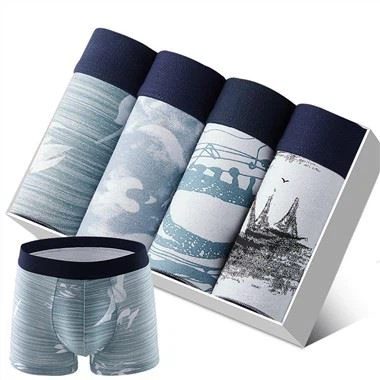 Spodná bielizeň Man Boxers Super-elastické šortky Čierne spodky